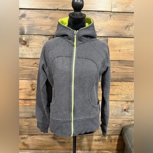 lululemon athletica Gray Hoodie with Neon Accents